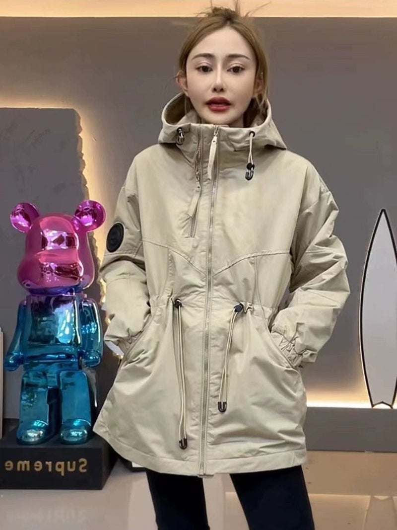 Hooded Stitching Jacket 2024 New Casual Chanel Style Slim Fit Age-Reducing European Baseball Jacket Jacket - Image 4
